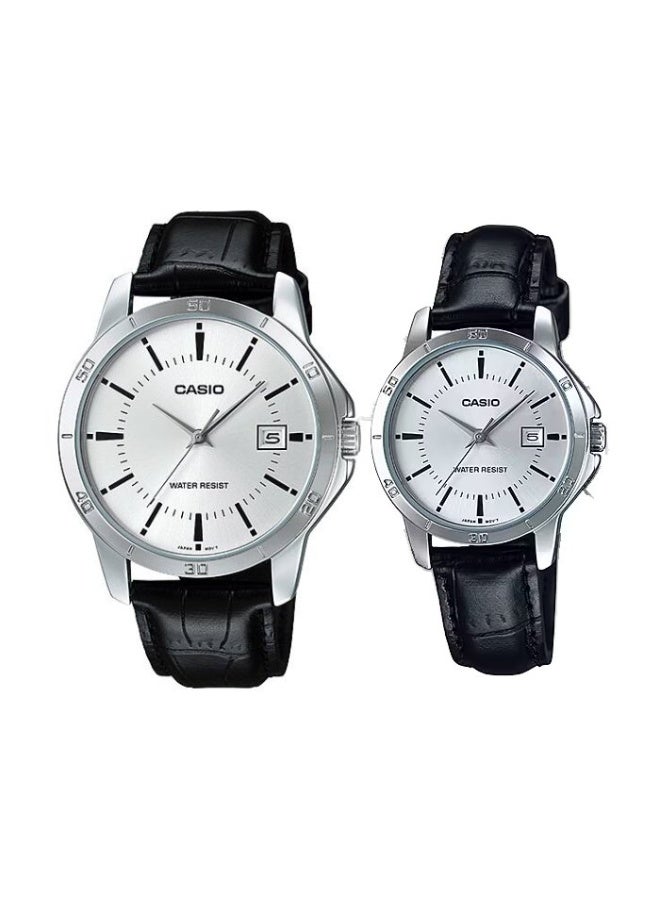 كاسيو ساعة كاسيو MTP/LTP-V004L-7A تناظرية للزوجين بسوار جلدي - Image 1